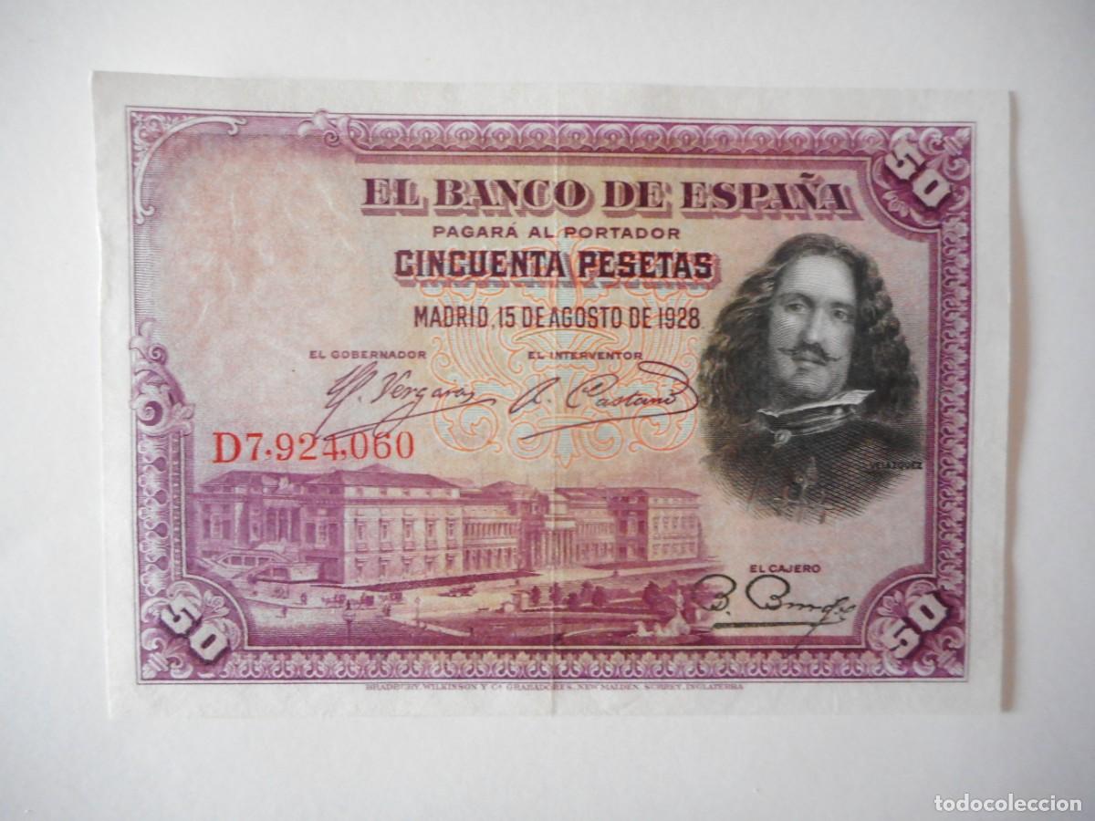 Billetes espa&ntilde;oles: 50 PESETAS AGOSTO 1928 / EBC+