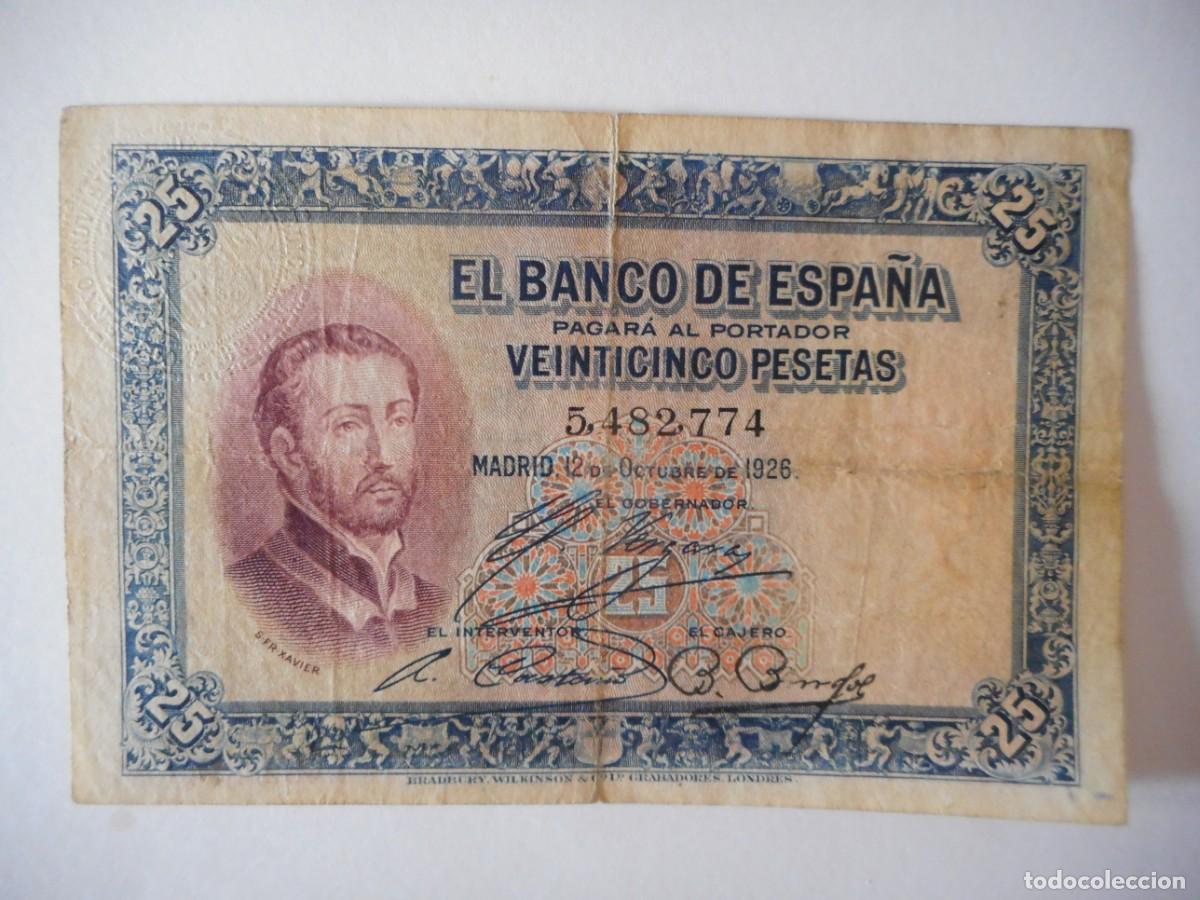 Billetes espa&ntilde;oles: 25 PESETAS OCTUBRE 1926 / MBC-