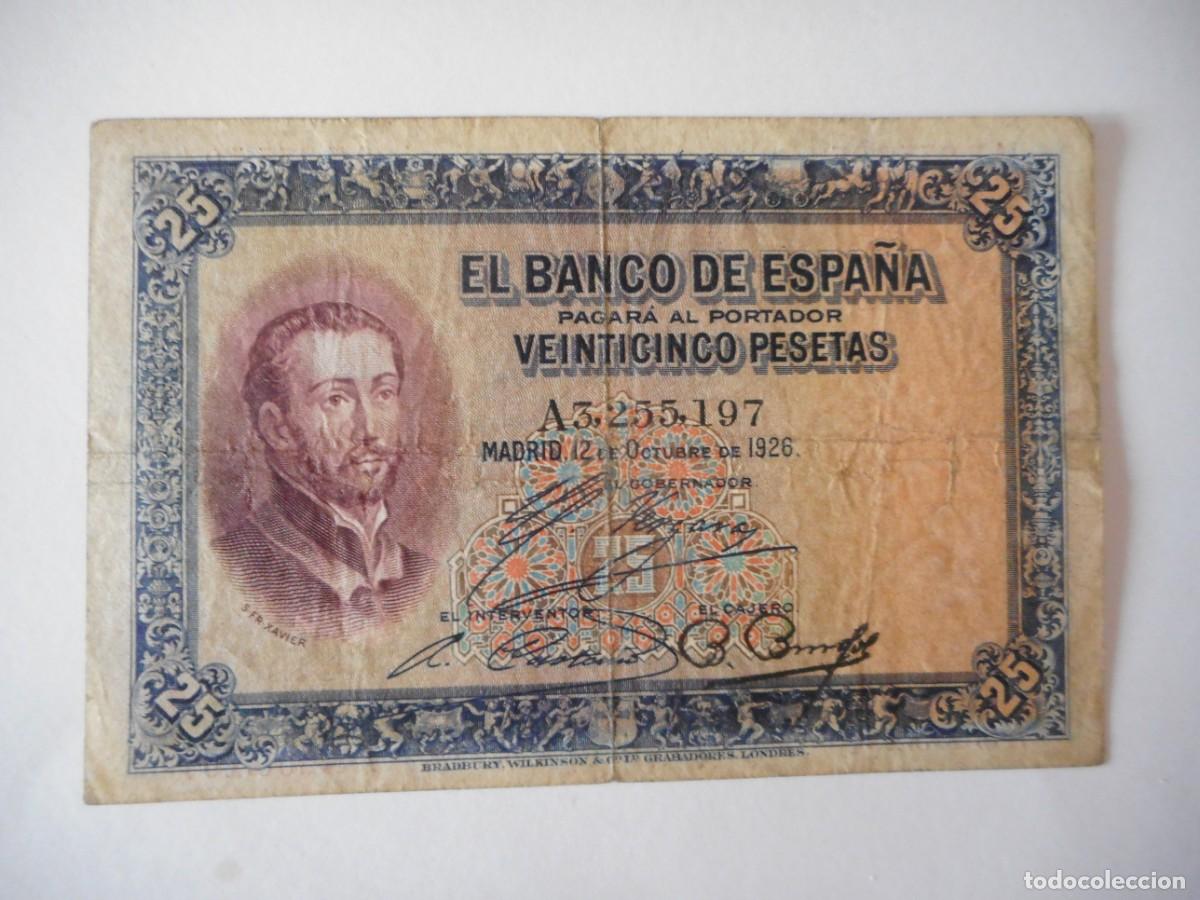 Billetes espa&ntilde;oles: 25 PESETAS OCTUBRE 1926 / MBC-