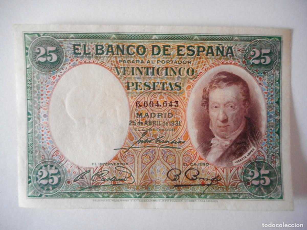 Billetes espa&ntilde;oles: 25 PESETAS ABRIL 1931 / MBC++