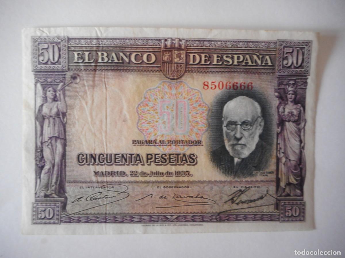Billetes espa&ntilde;oles: 50 PESETAS JULIO 1935 / EBC