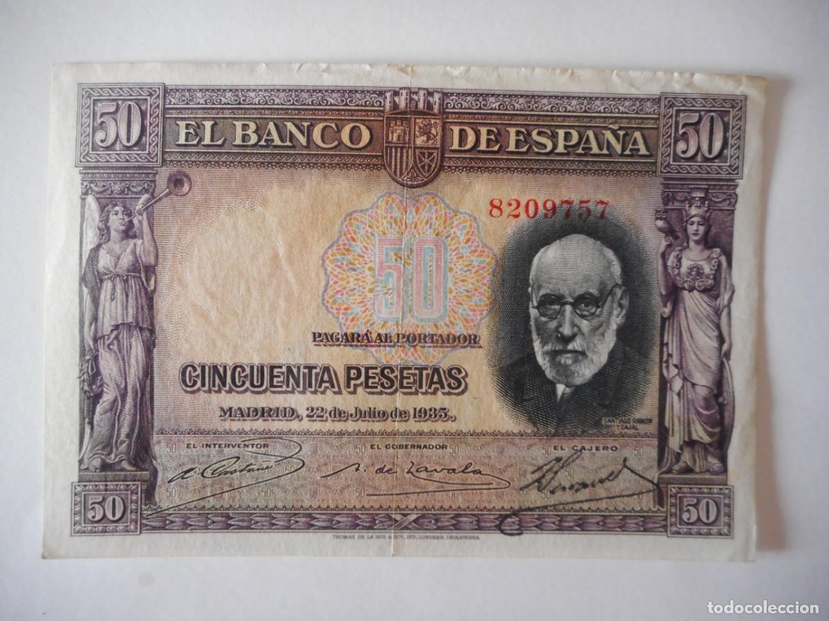 Billetes espa&ntilde;oles: 50 PESETAS JULIO 1935 / MBC++