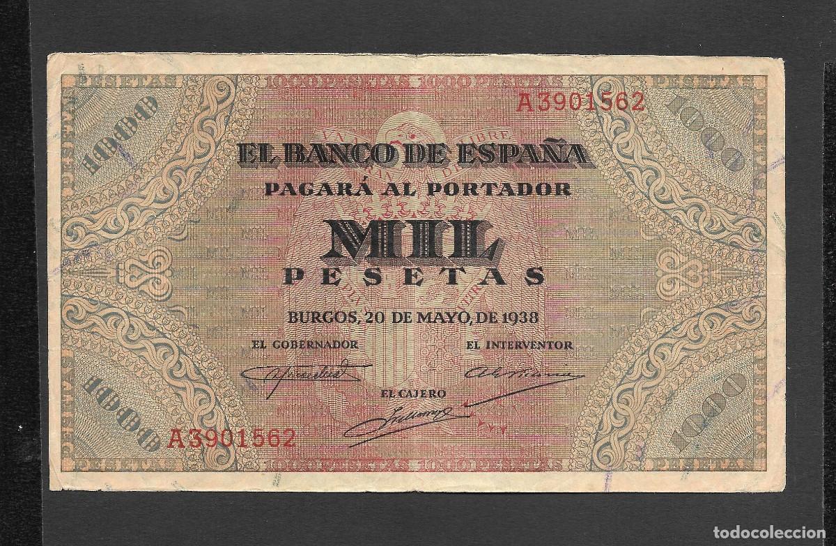 Billetes espa&ntilde;oles: 1000 PESETAS 1938 SERIE A MBC
