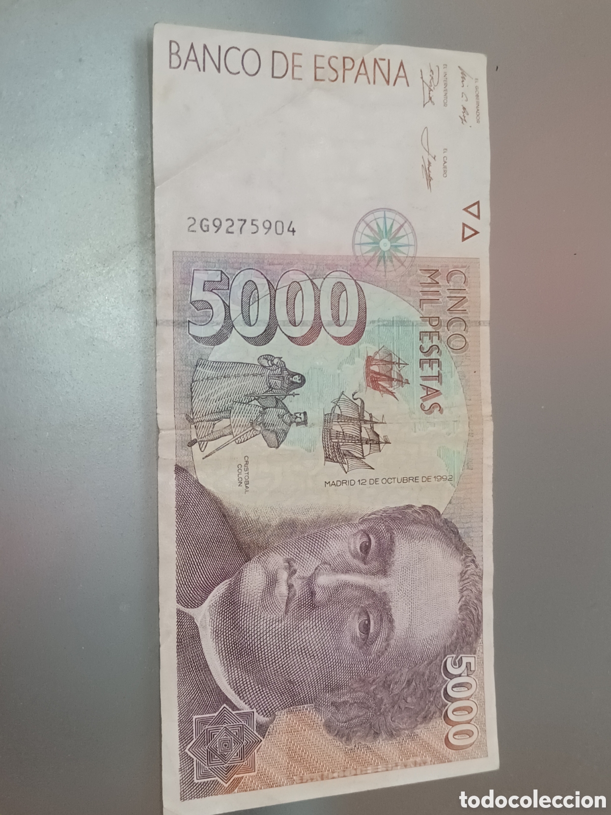 Billetes espa&ntilde;oles: BILLETE DE 5000 PESETAS DE 12 DE OCTUBRE DE 1992