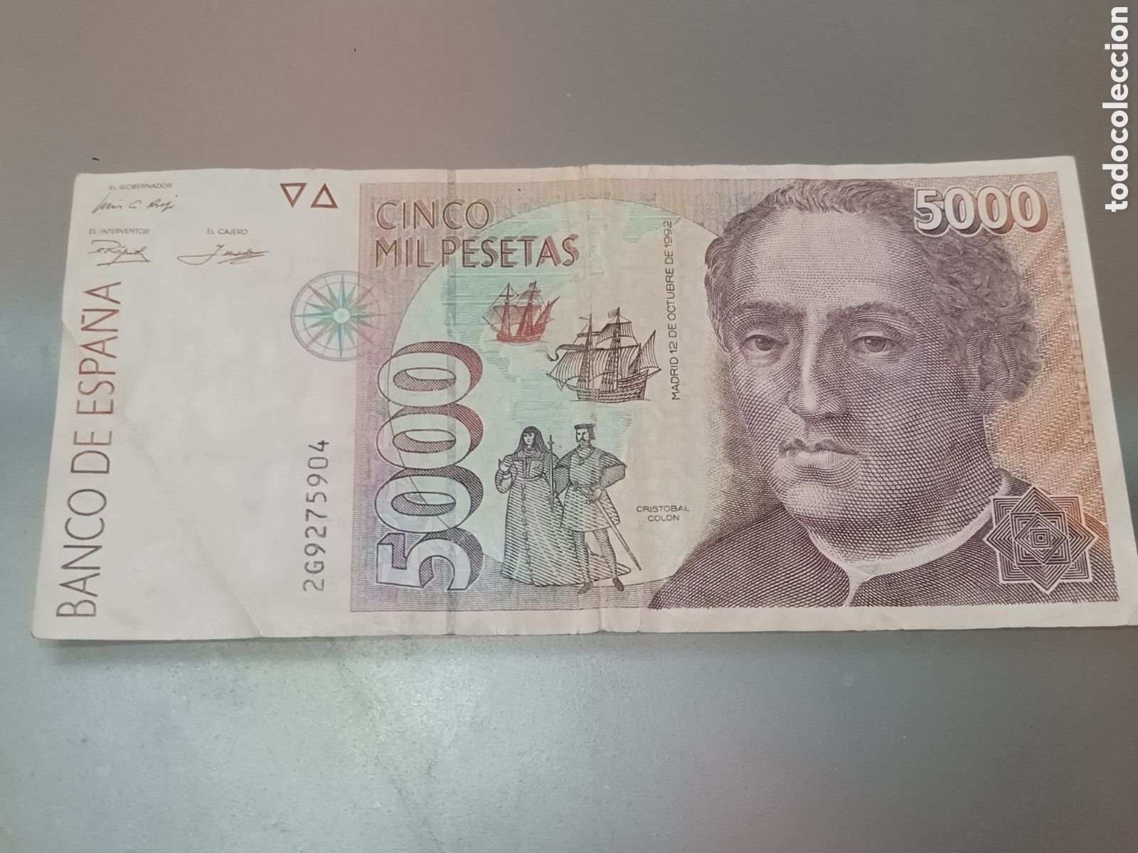 Billetes espa&ntilde;oles: BILLETE DE 5000 PESETAS DE 12 DE OCTUBRE DE 1992