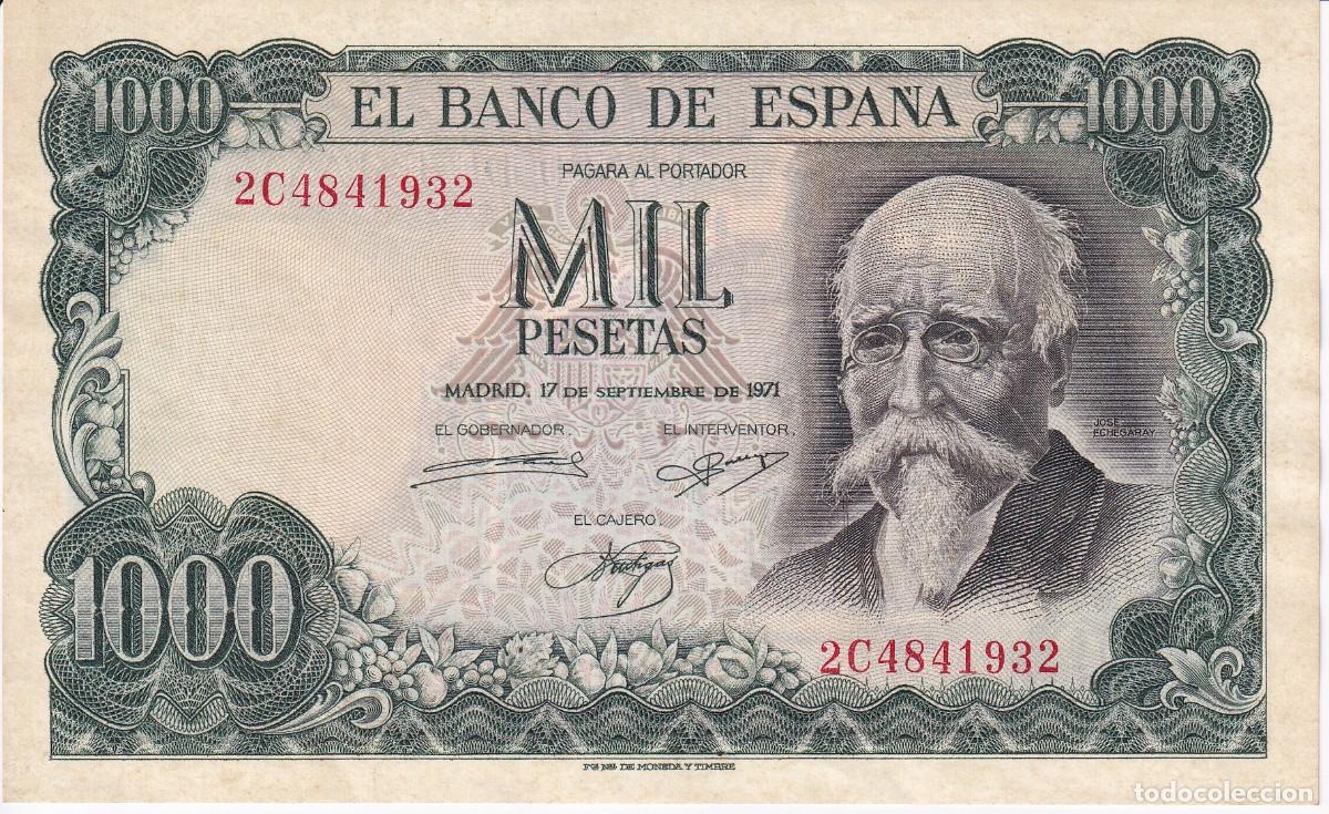 Billetes espa&ntilde;oles: BILLETE DE 1000 PESETAS DEL A&Ntilde;O 1971 DE JOSE ECHEGARAY SERIE 2C SIN CIRCULAR