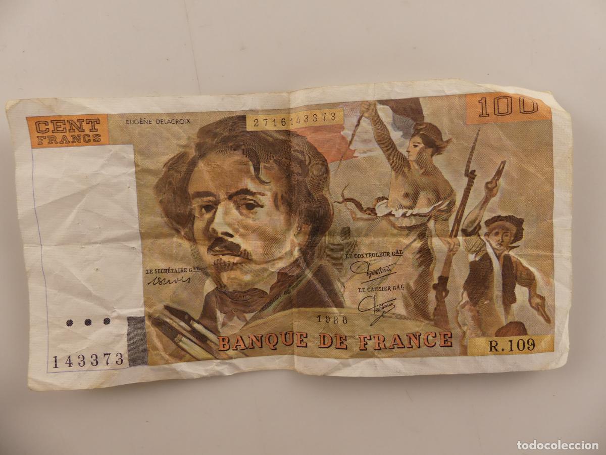Billetes espa&ntilde;oles: CONJUNTO DE 2 BILLETES DE 100 FRANCS DE FRANCIA -- REF: 13 - Foto 2