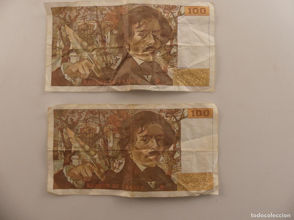 Billetes espa&ntilde;oles: CONJUNTO DE 2 BILLETES DE 100 FRANCS DE FRANCIA -- REF: 13 - Foto 4