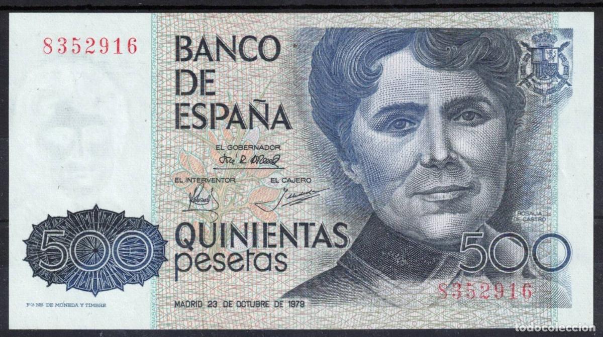 Billetes espa&ntilde;oles: BILLETE ESPA&Ntilde;A 500 PESETAS A&Ntilde;O 1979 ROSALIA DE CASTRO - SIN SERIE - SIN CIRCULAR