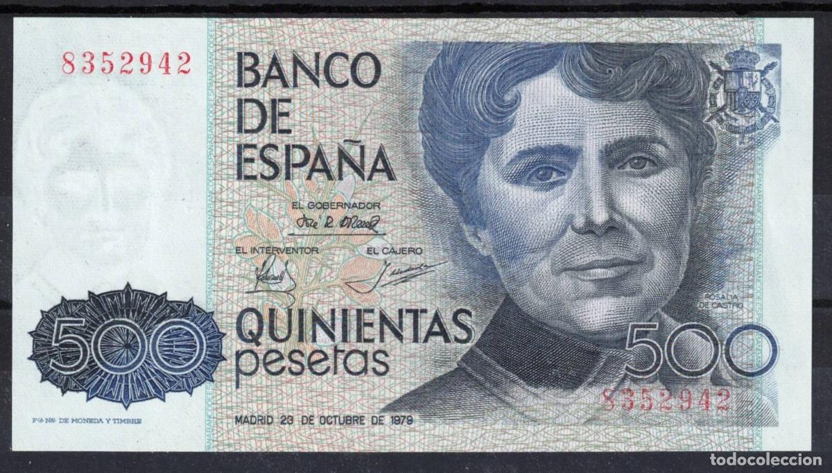Billetes espa&ntilde;oles: BILLETE ESPA&Ntilde;A 500 PESETAS A&Ntilde;O 1979 ROSALIA DE CASTRO - SIN SERIE - SIN CIRCULAR