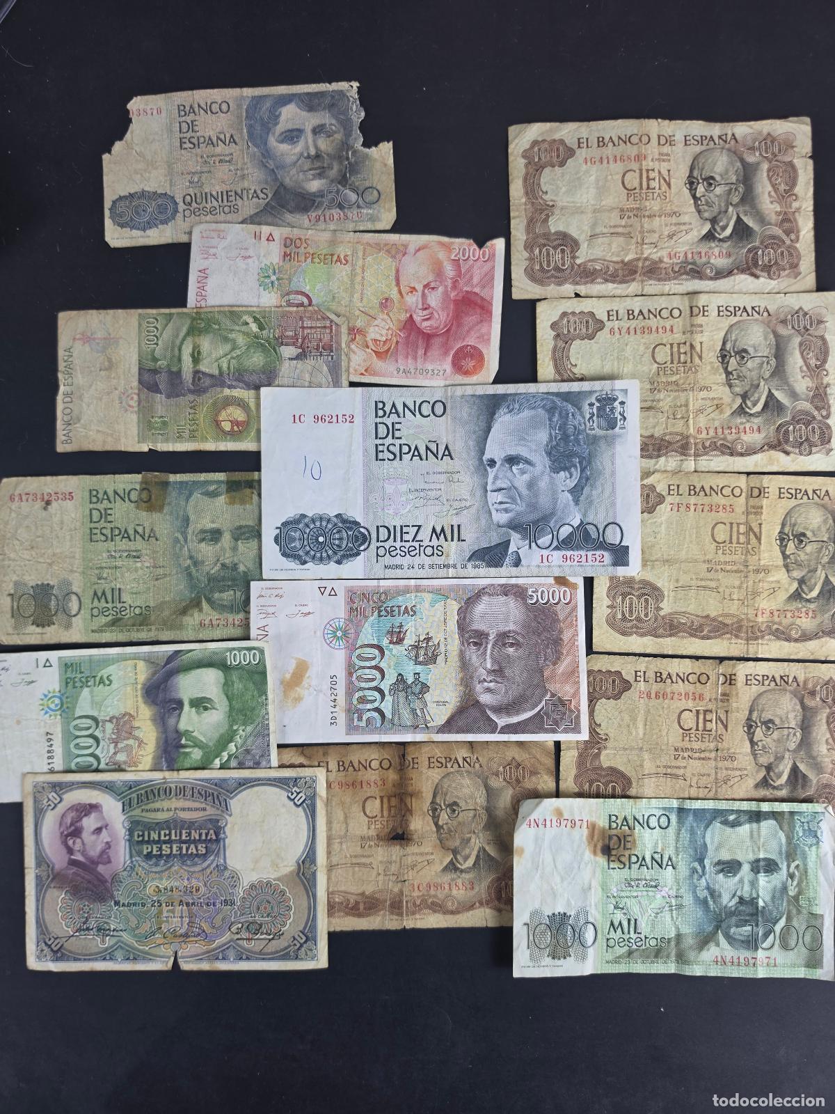 Billetes espa&ntilde;oles: Lote billetes espa&ntilde;oles pesetas Banco de Espa&ntilde;a