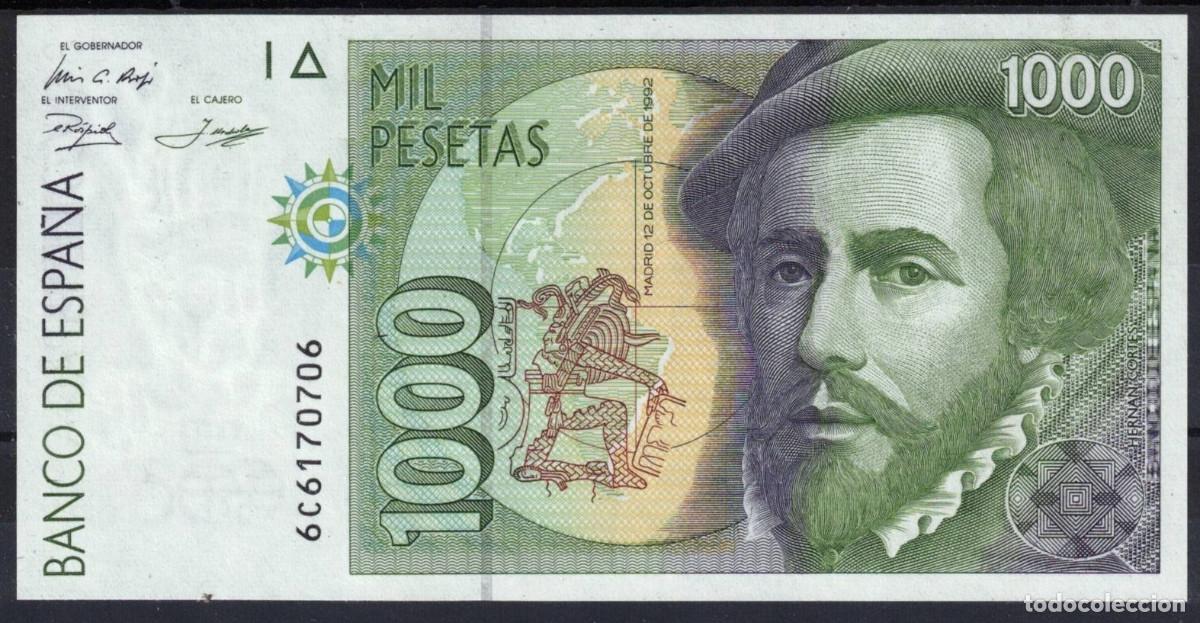 Billetes espa&ntilde;oles: BILLETE ESPA&Ntilde;A 1000 PESETAS 1992 HERNAN CORTES - SERIE 6C - SC
