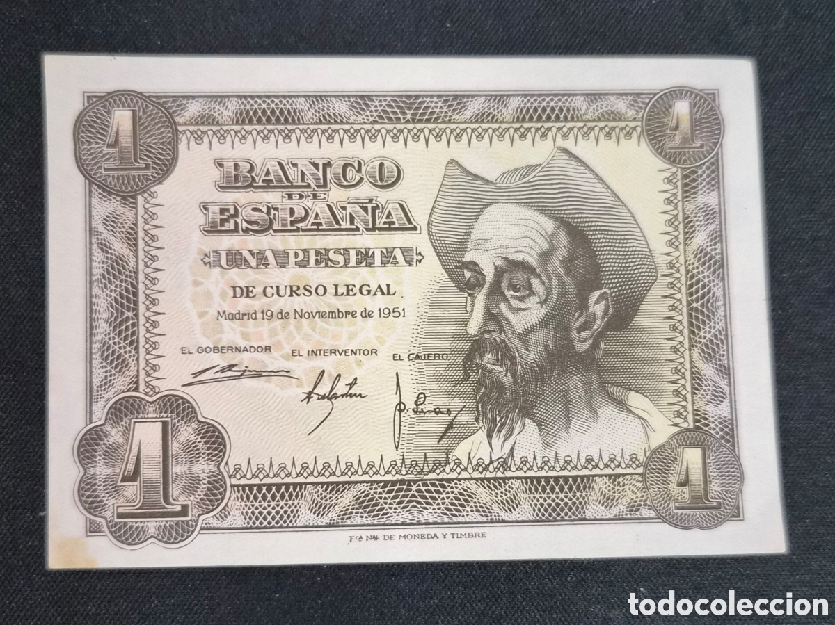 Banconote spagnole: Espa&ntilde;a &ndash; 1 peseta 1951 &ndash; Don Quijote