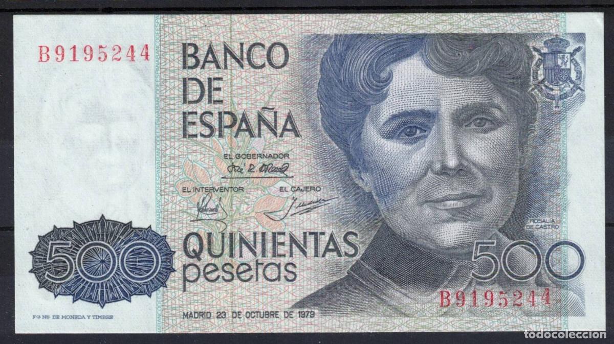 Billetes espa&ntilde;oles: BILLETE ESPA&Ntilde;A 500 PESETAS A&Ntilde;O 1979 ROSALIA DE CASTRO - SERIE B - SIN CIRCULAR