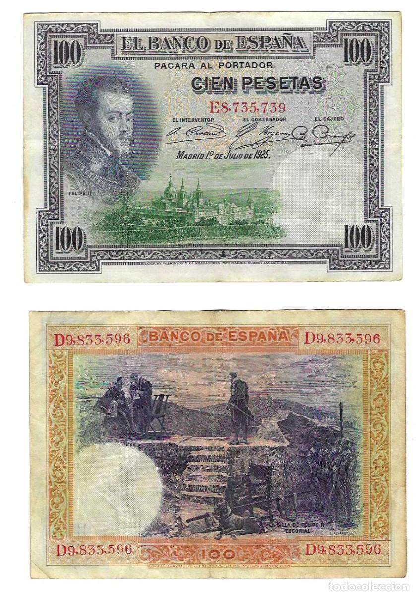 Billetes espa&ntilde;oles: Billete 100 pesetas 1925 - Foto 1