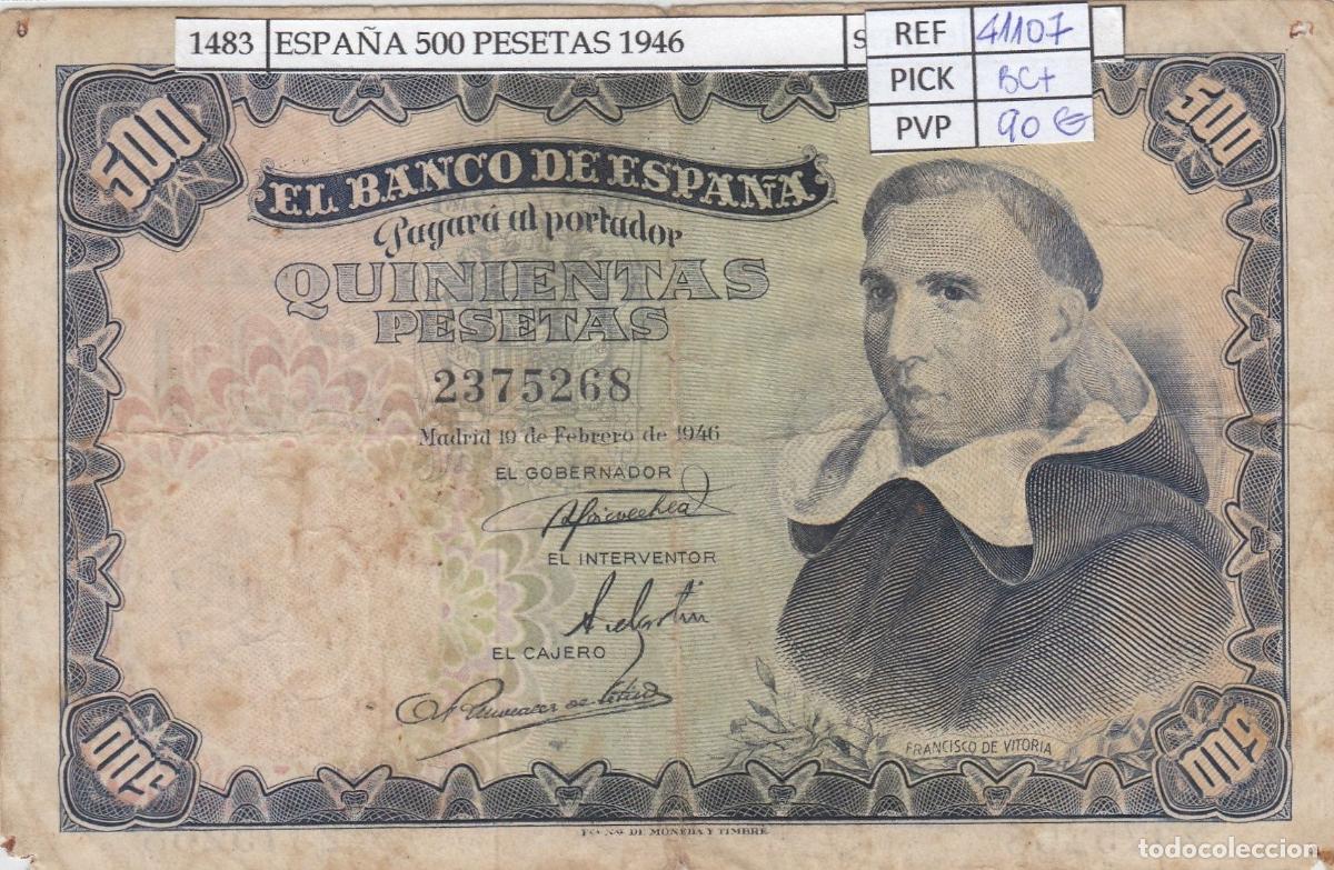 Billets espagnols: CRJ1483 BILLETE ESPA&Ntilde;A 500 PESETAS 1946 P-132a BC+
