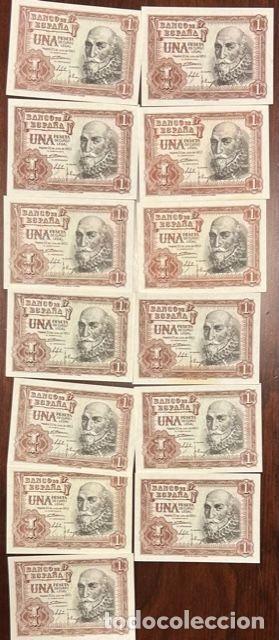 Spanische Banknoten: CRBS1492 LOTE 13 BILLETES ESPA&Ntilde;A 1 PESETA 1953 DIF. SERIES SIN CIRCULAR