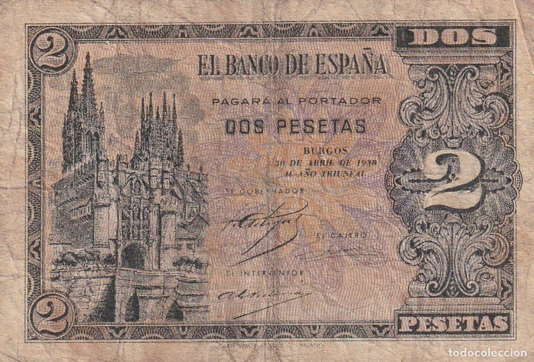 Spanish Banknotes: CRBS1638 BILLETE ESPA&Ntilde;A 2 PESETAS 1938 SERIE E USADO
