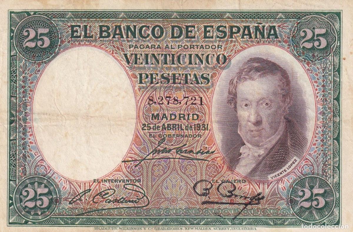 Spanish Banknotes: CRBS1657 BILLETE ESPA&Ntilde;A 25 PESETAS 1931 BC