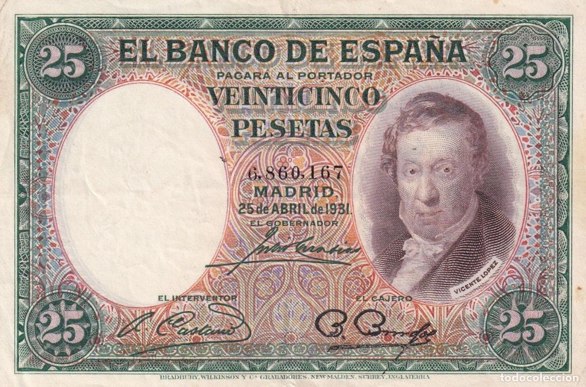 Spanish Banknotes: CRBS1663 BILLETE ESPA&Ntilde;A 25 PESETAS 1931 MBC