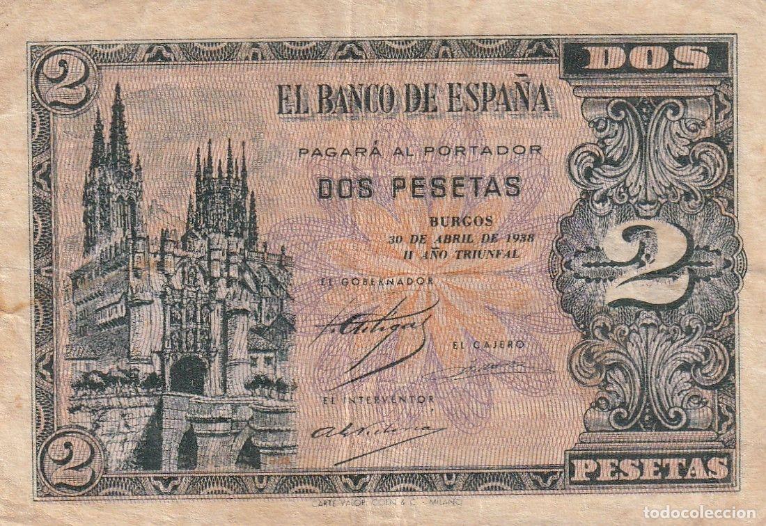 Billetes espa&ntilde;oles: CRBS2473 BILLETE ESPA&Ntilde;A 2 PESETAS 1938 ABRIL BC