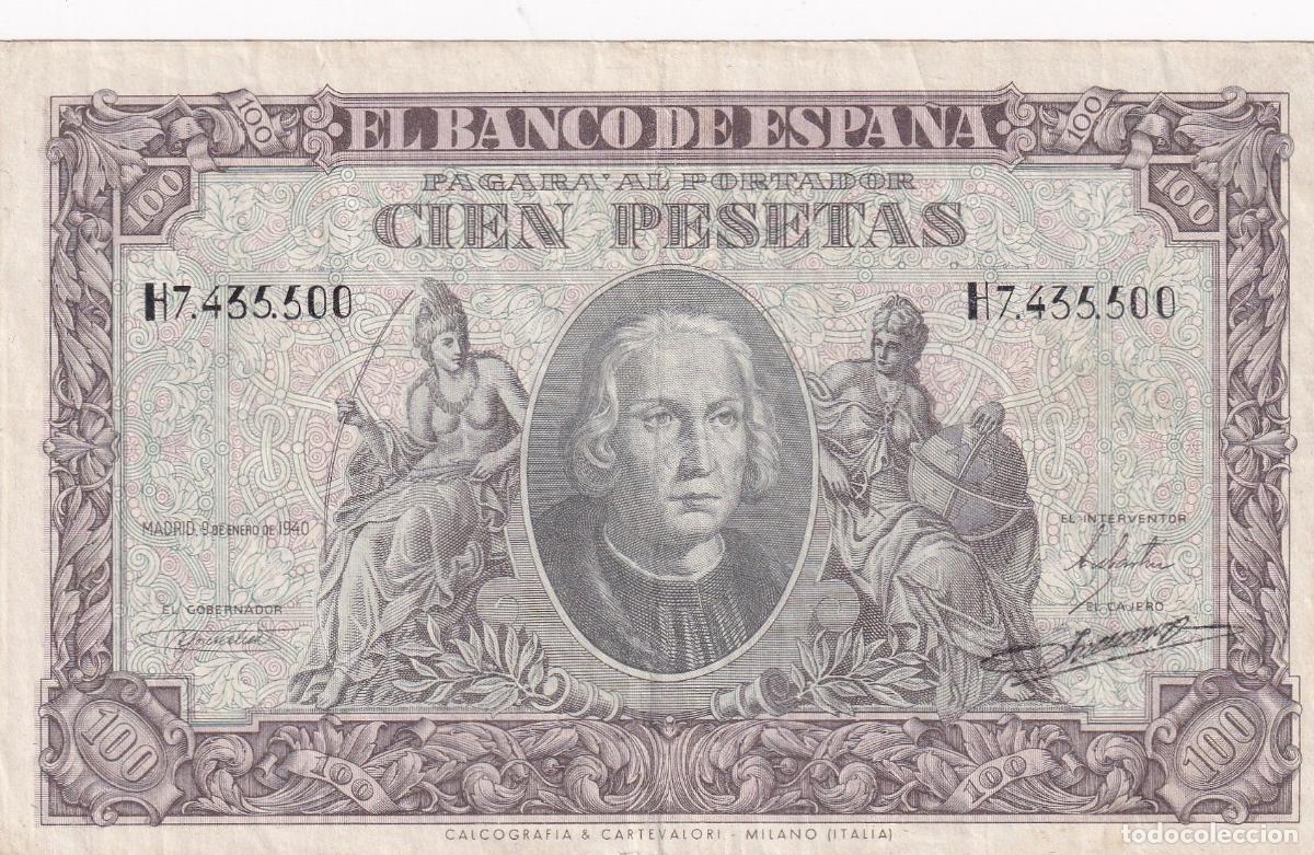 Billetes espa&ntilde;oles: CRBS2507 BILLETE ESPA&Ntilde;A 100 PESETAS 1940 SERIE H EBC-