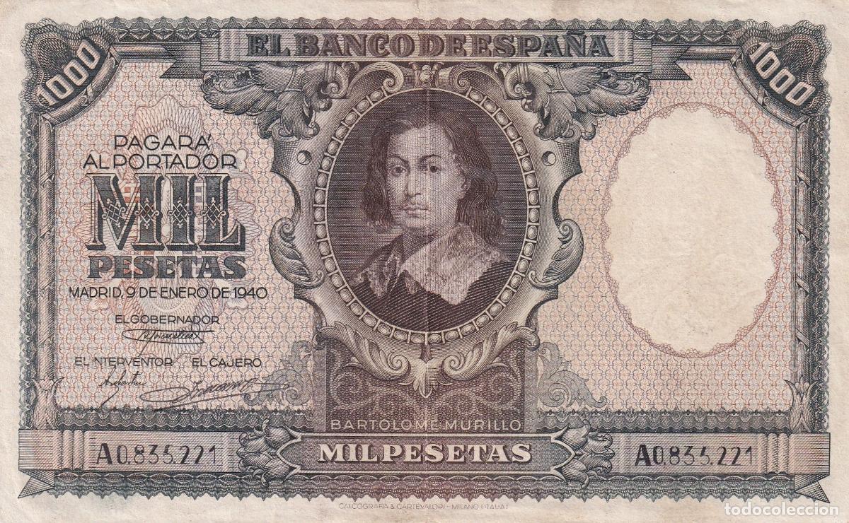 Spanische Banknoten: CRBS2567 BILLETE ESPA&Ntilde;A 1000 PESETAS 1940 SERIE A MBC