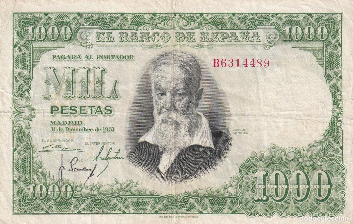 Spanische Banknoten: CRBS2570 BILLETE ESPA&Ntilde;A 1000 PESETAS 1951 SERIE B BC+
