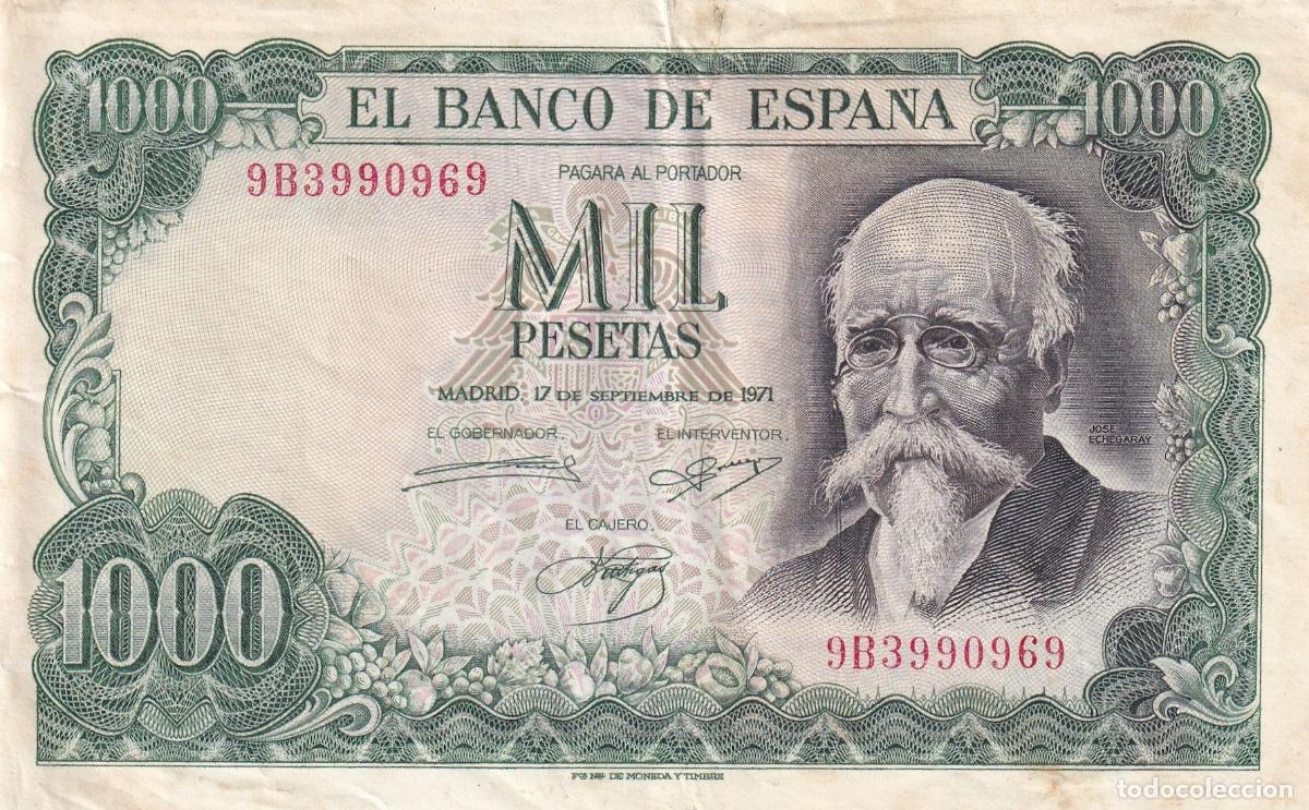 Banconote spagnole: CRBS2667 BILLETE ESPA&Ntilde;A 1000 PESETAS 1971 SERIE 9B BC