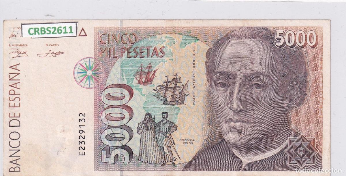 Banconote spagnole: CRBS2611 BILLETE ESPA&Ntilde;A 5000 PESETAS 1992 SERIE E EBC
