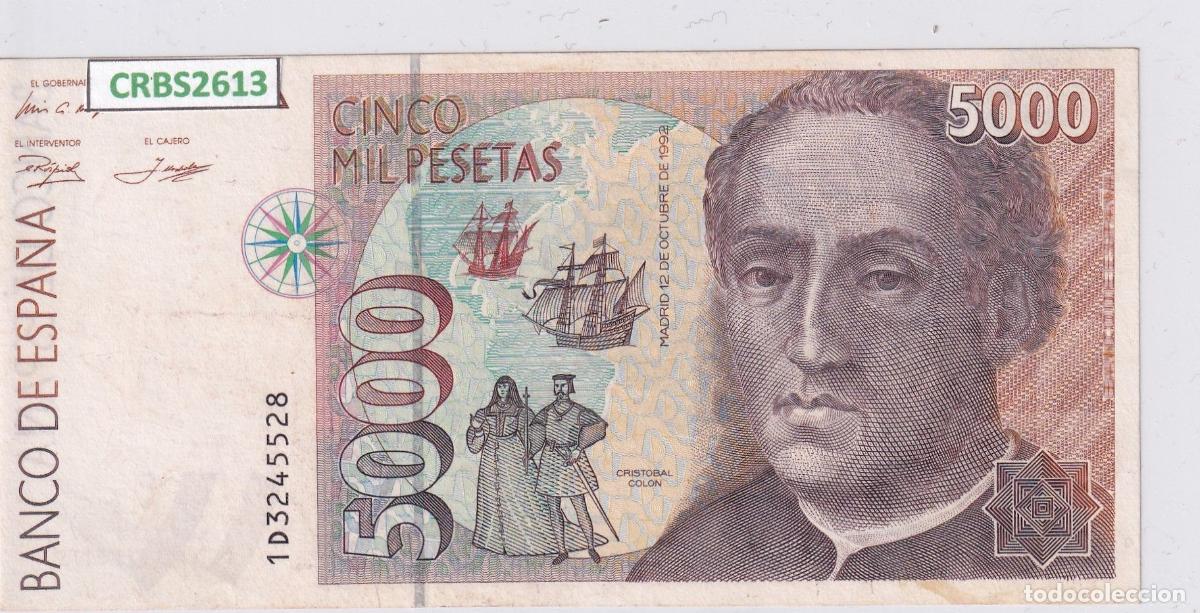 Banconote spagnole: CRBS2613 BILLETE ESPA&Ntilde;A 5000 PESETAS 1992 SERIE 1D SIN CIRCULAR