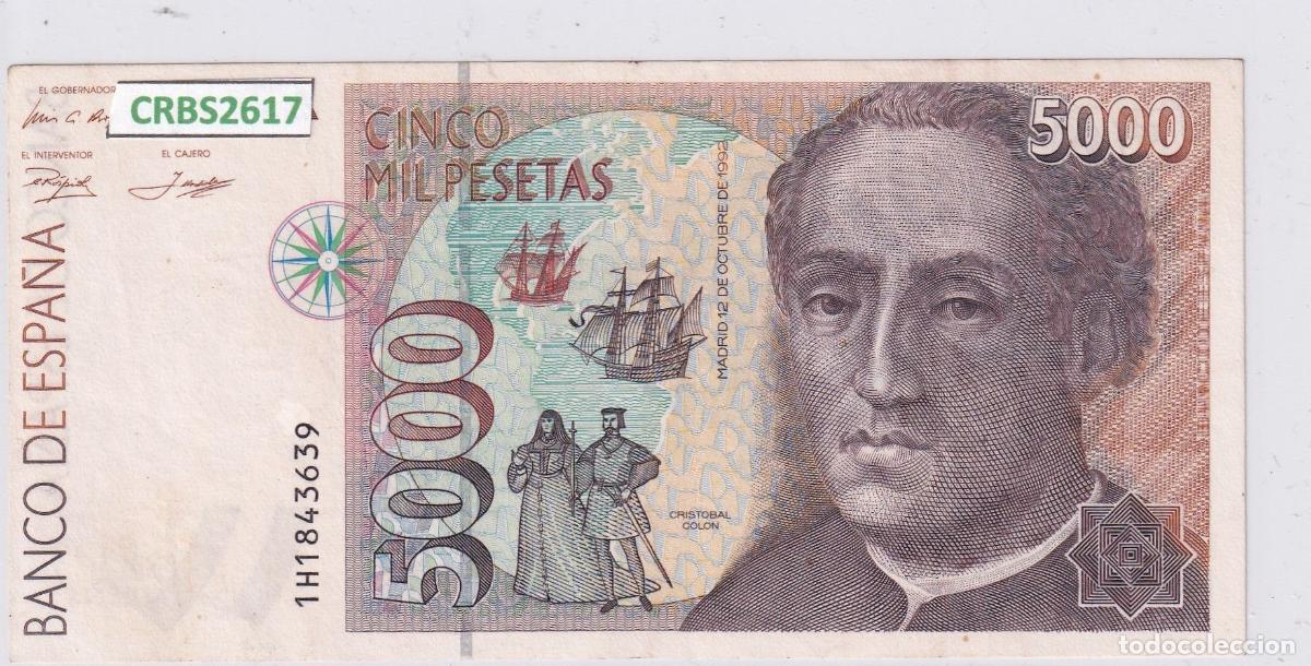 Banconote spagnole: CRBS2617 BILLETE ESPA&Ntilde;A 5000 PESETAS 1992 SERIE 1H S/C-