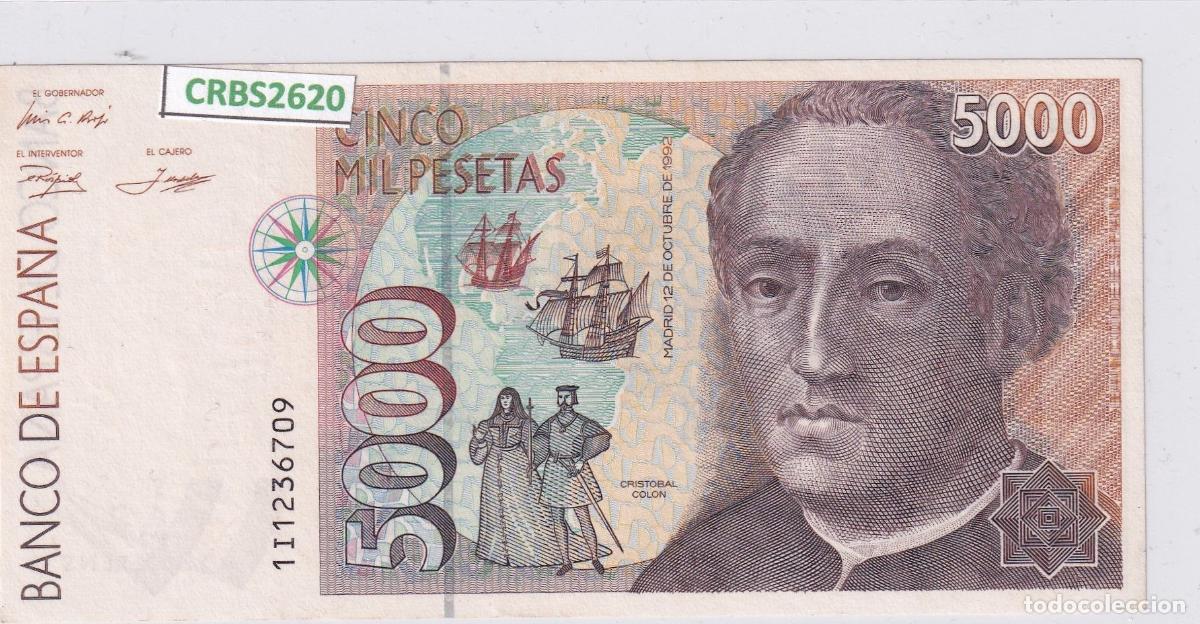 Banconote spagnole: CRBS2620 BILLETE ESPA&Ntilde;A 5000 PESETAS 1992 SERIE 1I S/C-