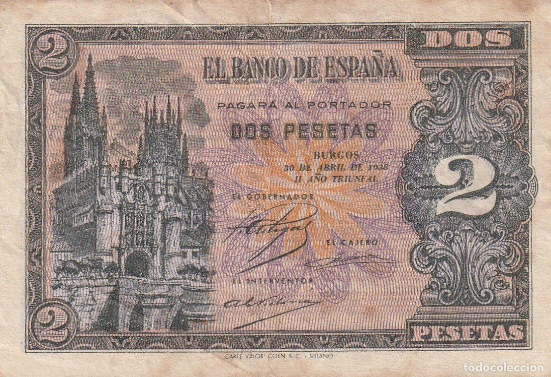 Spanish Banknotes: CRBS2719 BILLETE ESPA&Ntilde;A 2 PESETAS 1938 SERIE L BC