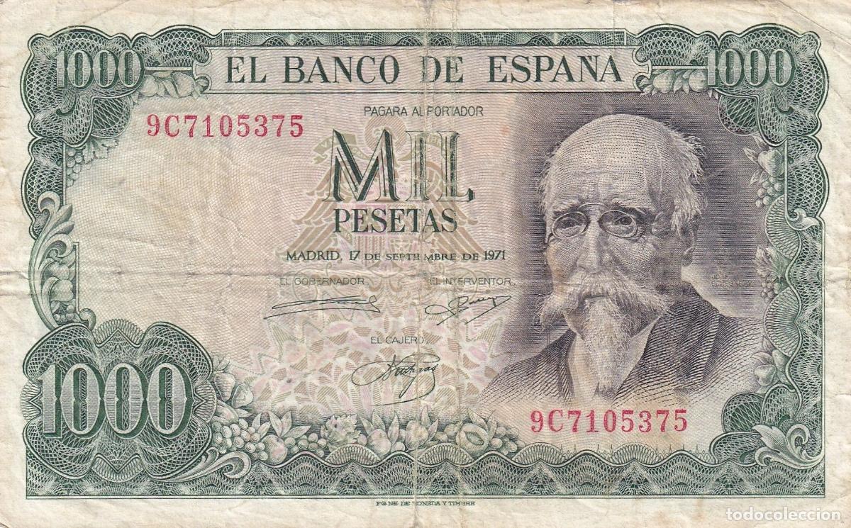 Spanische Banknoten: CRBP0051 BILLETE ESPA&Ntilde;A 1000 PESETAS 1971 SERIE ESPECIAL 9C MBC