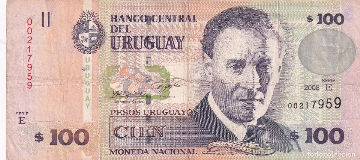 Spanish Banknotes: CRBX2341 BILLETE URUGUAY 100 PESOS 2008 BC