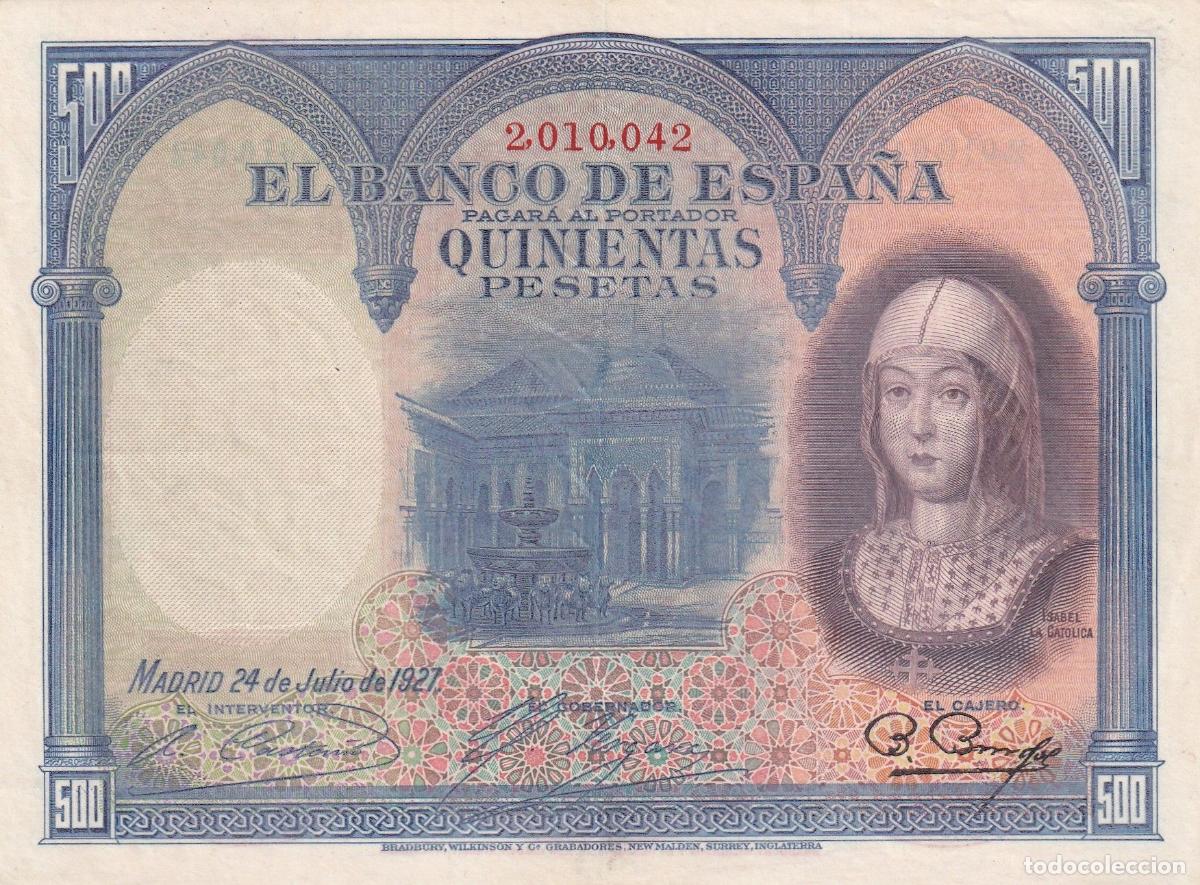 Billetes espa&ntilde;oles: CRBS1986 BILLETE ESPA&Ntilde;A 500 PESETAS 1927 MBC+