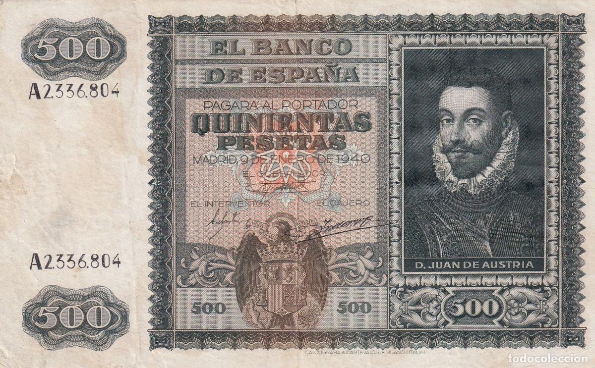 Billetes espa&ntilde;oles: CRBS1989 BILLETE ESPA&Ntilde;A 500 PESETAS 1940 BC
