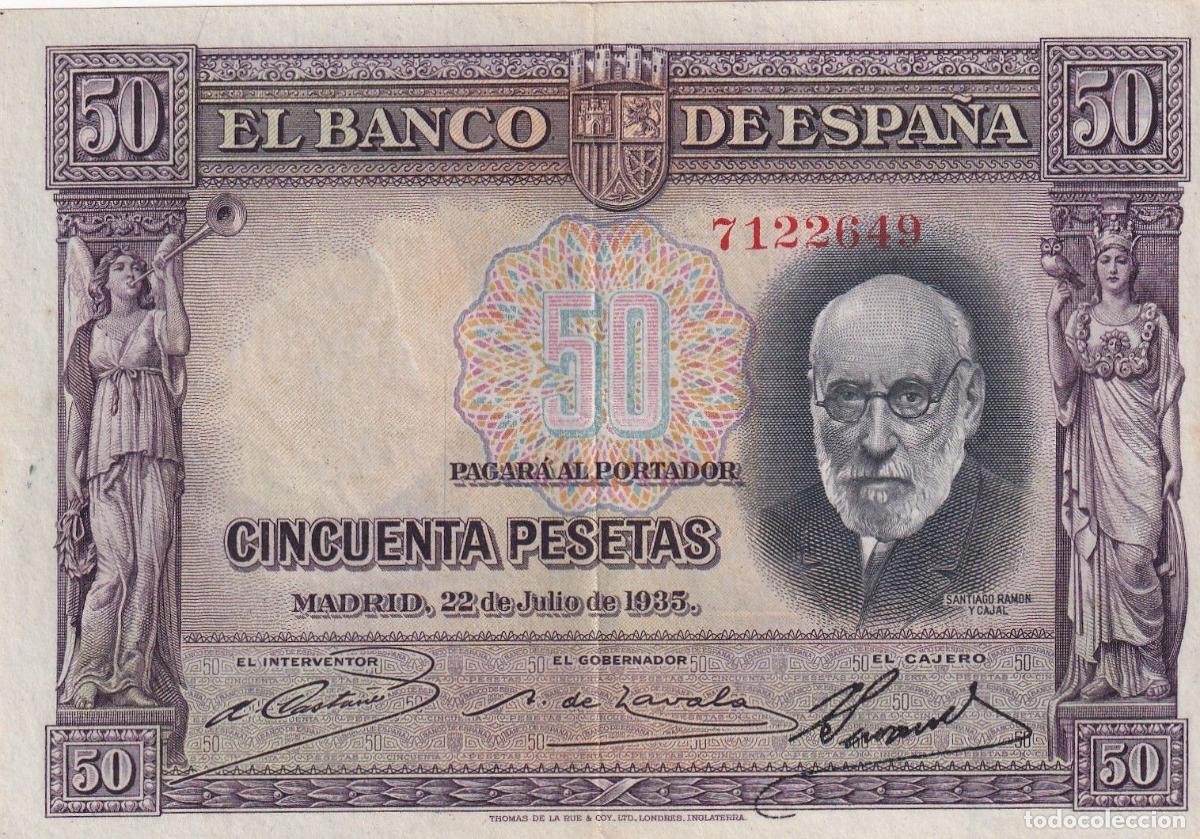 Billetes espa&ntilde;oles: CRBS2016 BILLETE ESPA&Ntilde;A 50 PESETAS 1935 MBC+