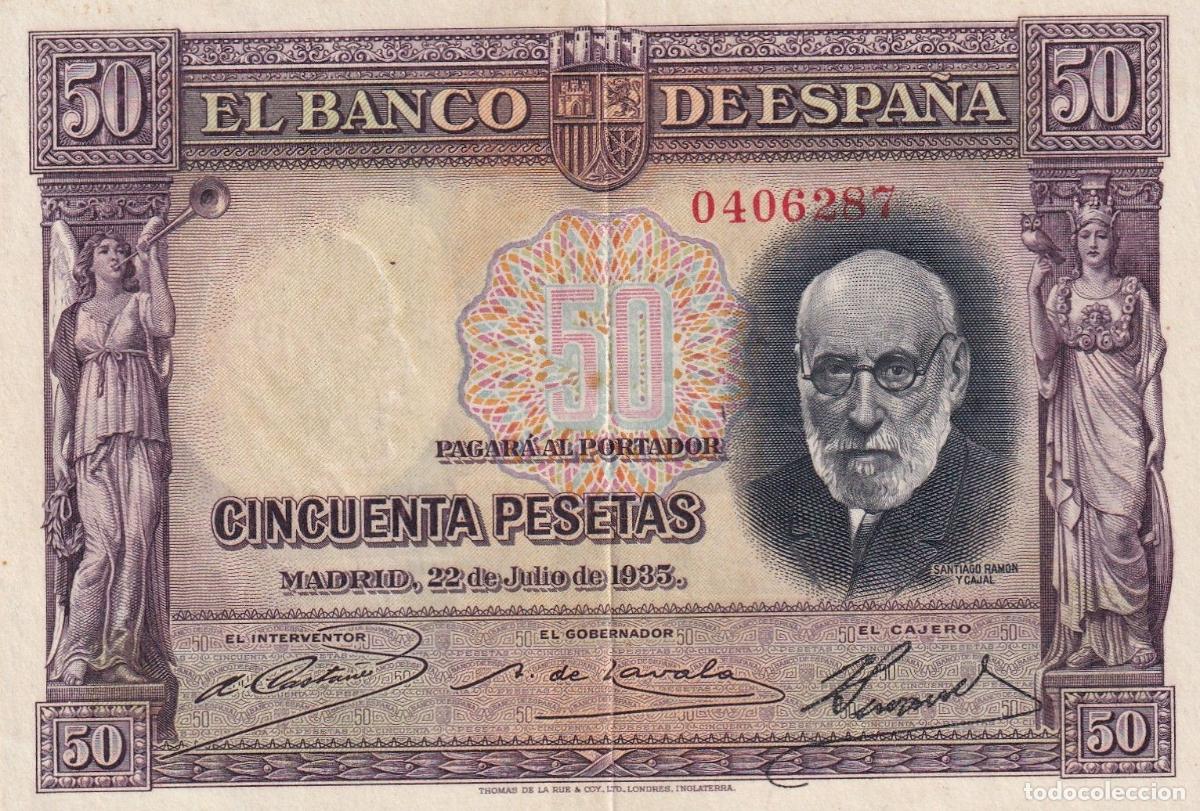 Billetes espa&ntilde;oles: CRBS2018 BILLETE ESPA&Ntilde;A 50 PESETAS 1935 MBC+