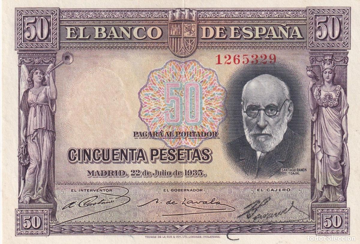 Billetes espa&ntilde;oles: CRBS2019 BILLETE ESPA&Ntilde;A 50 PESETAS 1935 EBC