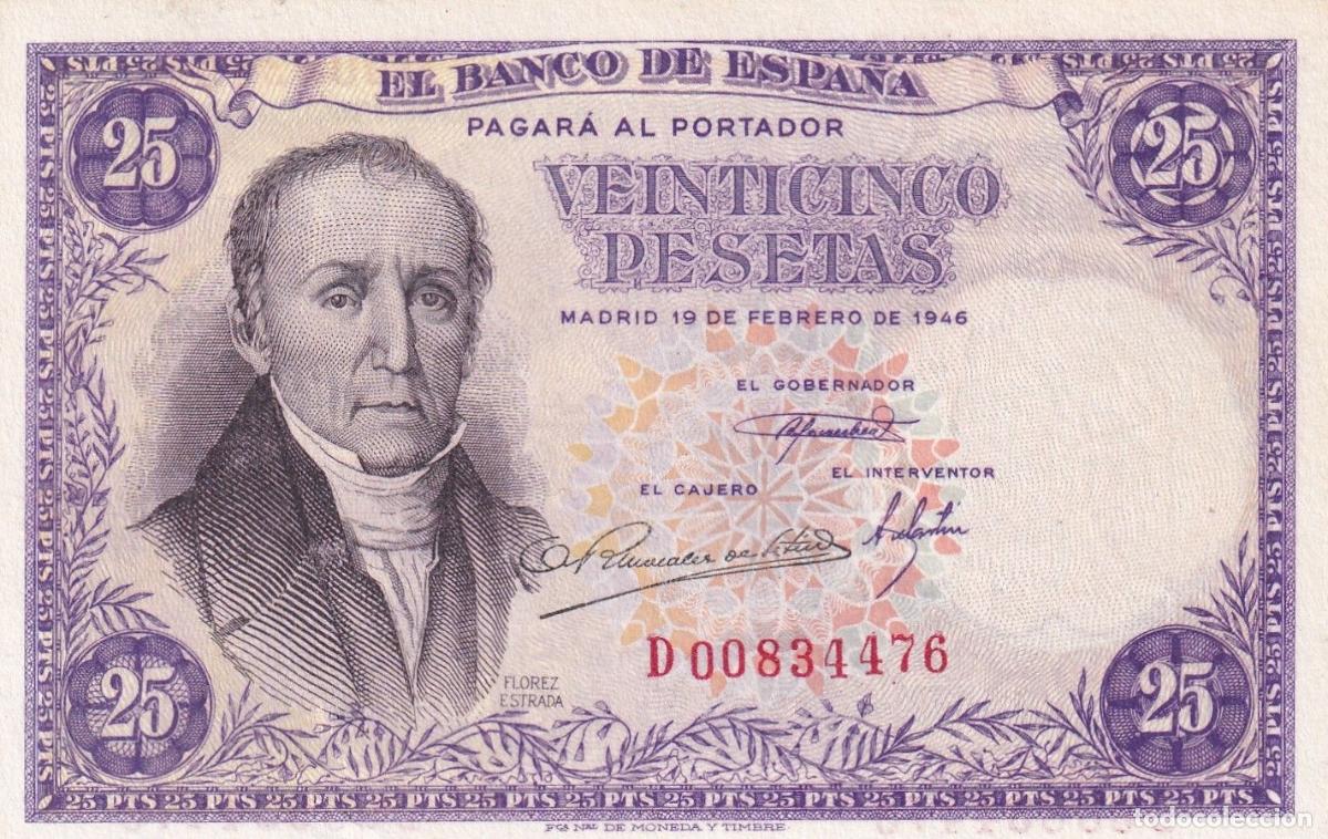 Billetes espa&ntilde;oles: CRBS2027 BILLETE ESPA&Ntilde;A 25 PESETAS 1946 SIN CIRCULAR