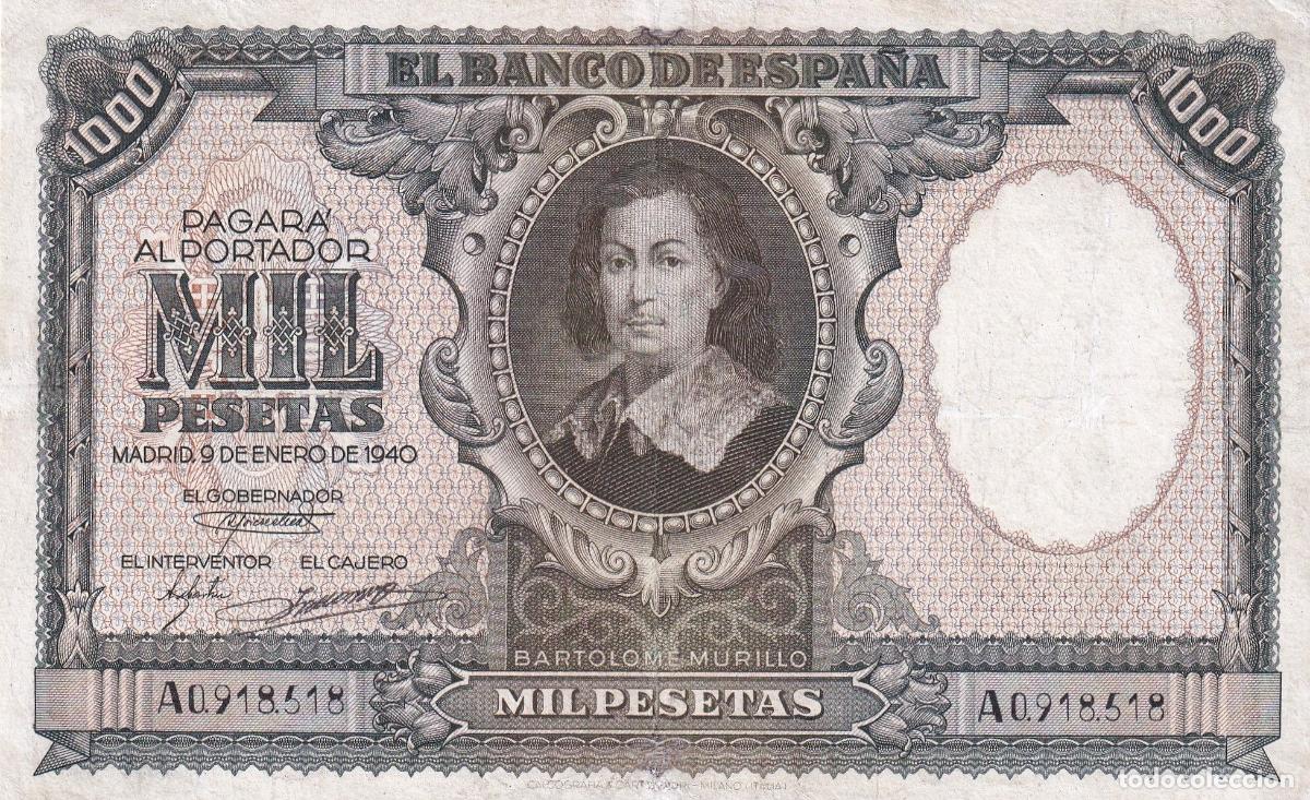 Billetes espa&ntilde;oles: CRBS2032 BILLETE ESPA&Ntilde;A 1000 PESETAS 1940 RESTAURADO