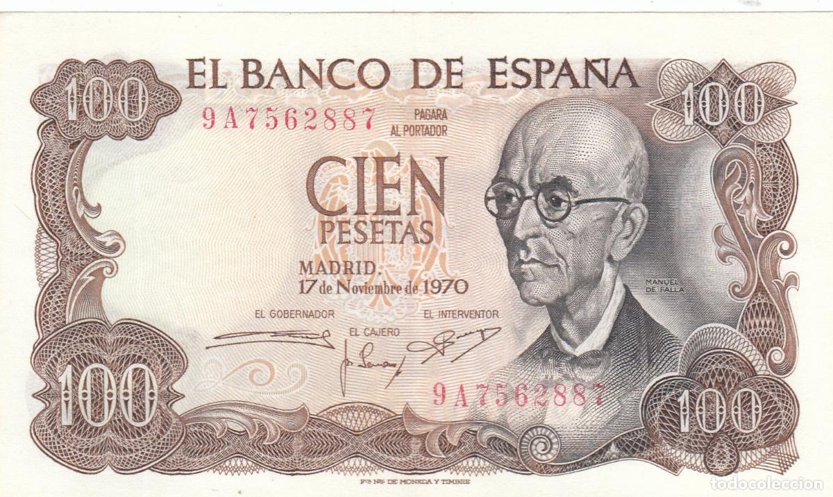 Billetes espa&ntilde;oles: CRBP0032 BILLETE ESPA&Ntilde;A 100 PESETAS 1970 SERIE ESPECIAL 9A DOBLEZ CENTRAL SIN CIRCULAR
