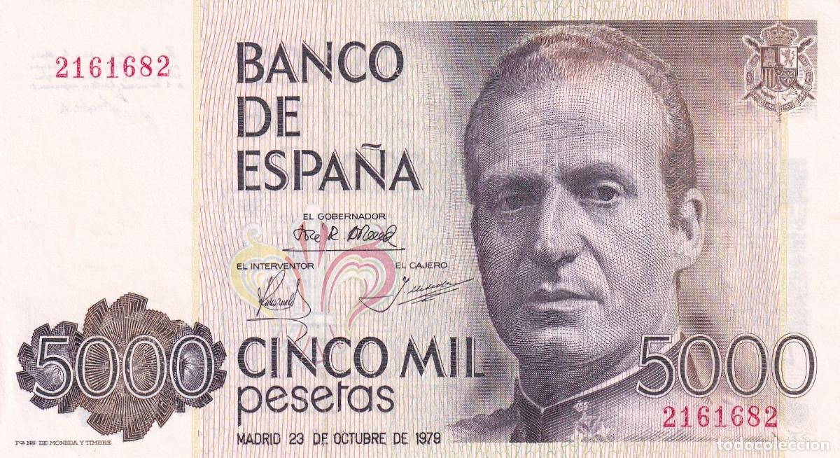 Notas espanholas: CRBS3125 BILLETE ESPA&Ntilde;A 5000 PESETAS 1979 SIN SERIE SIN CIRCULAR