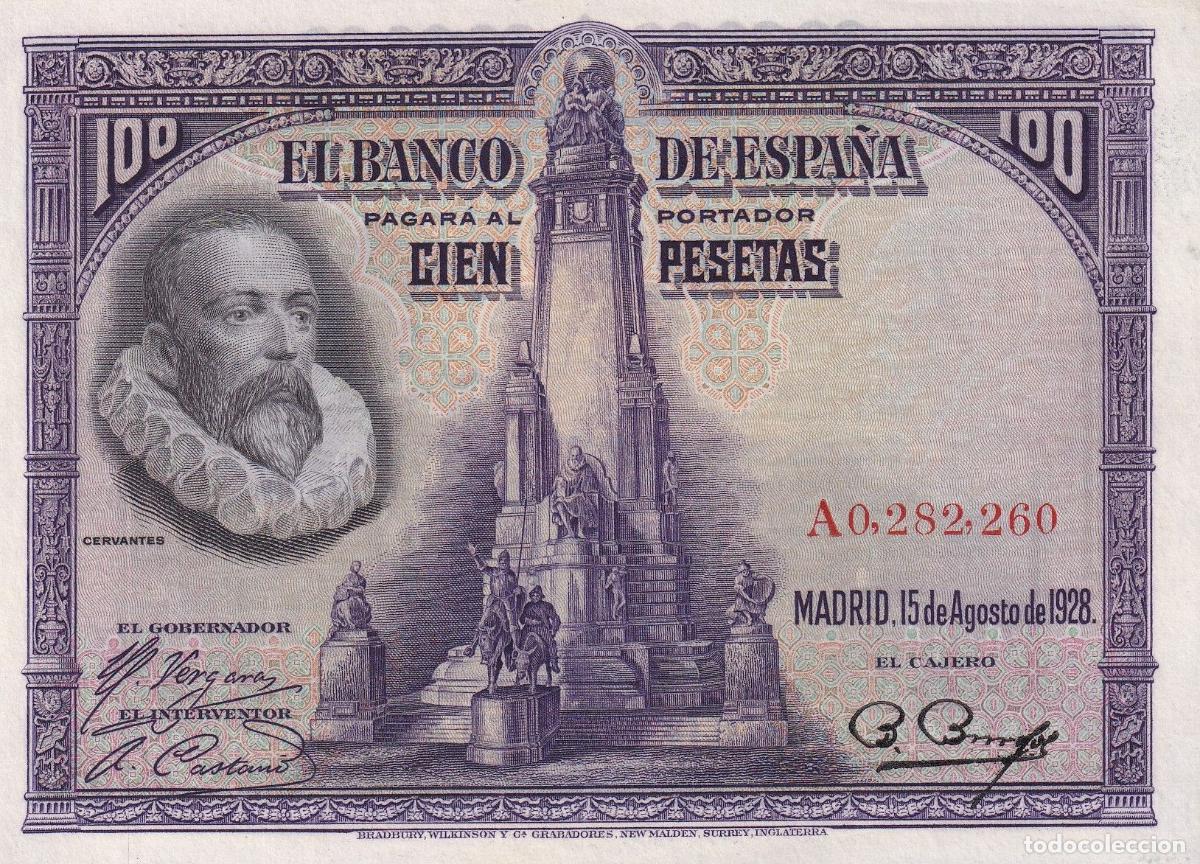 Banconote spagnole: CRBS3241 BILLETE ESPA&Ntilde;A 100 PESETAS 1928 SERIE A S/C