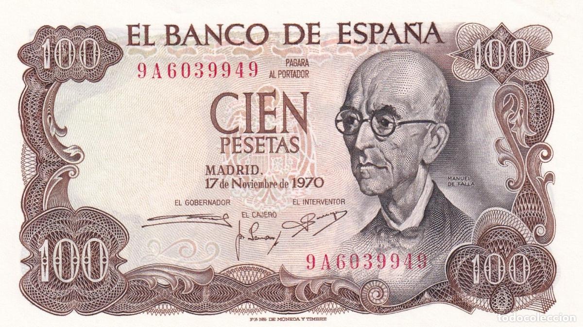 Banconote spagnole: CRBS3243 BILLETE ESPA&Ntilde;A 100 PESETAS 1970 SERIE ESPECIAL 9A S/C