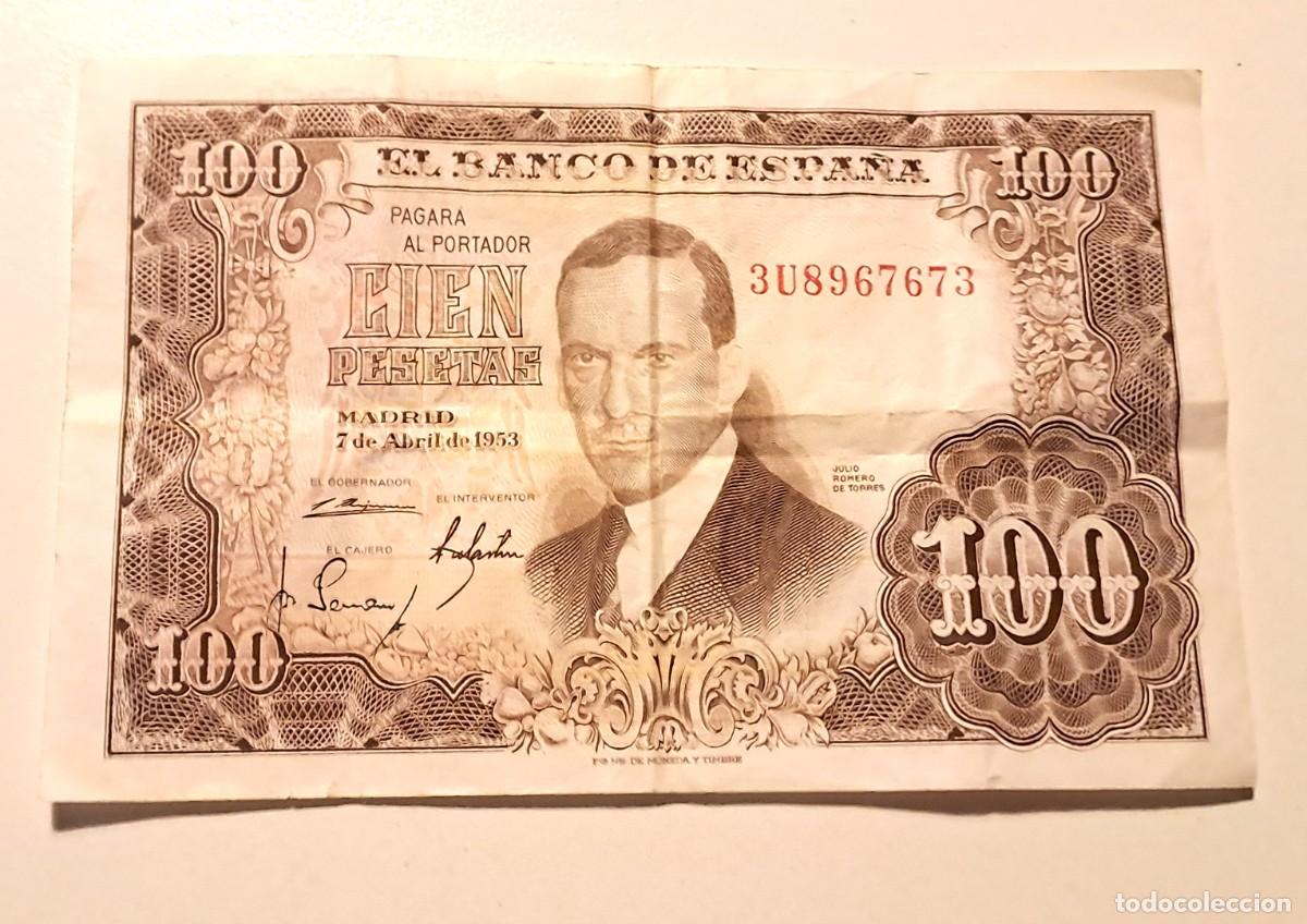 Notas espanholas: BILLETE 100 PESETAS 1953 JULIO ROMERO DE TORRES