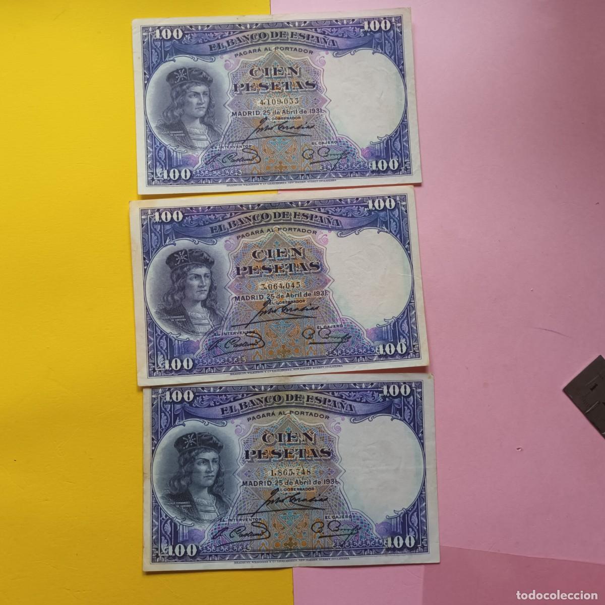 Billets espagnols: Billetes 100 pts 1931 S/S Lote B - 94