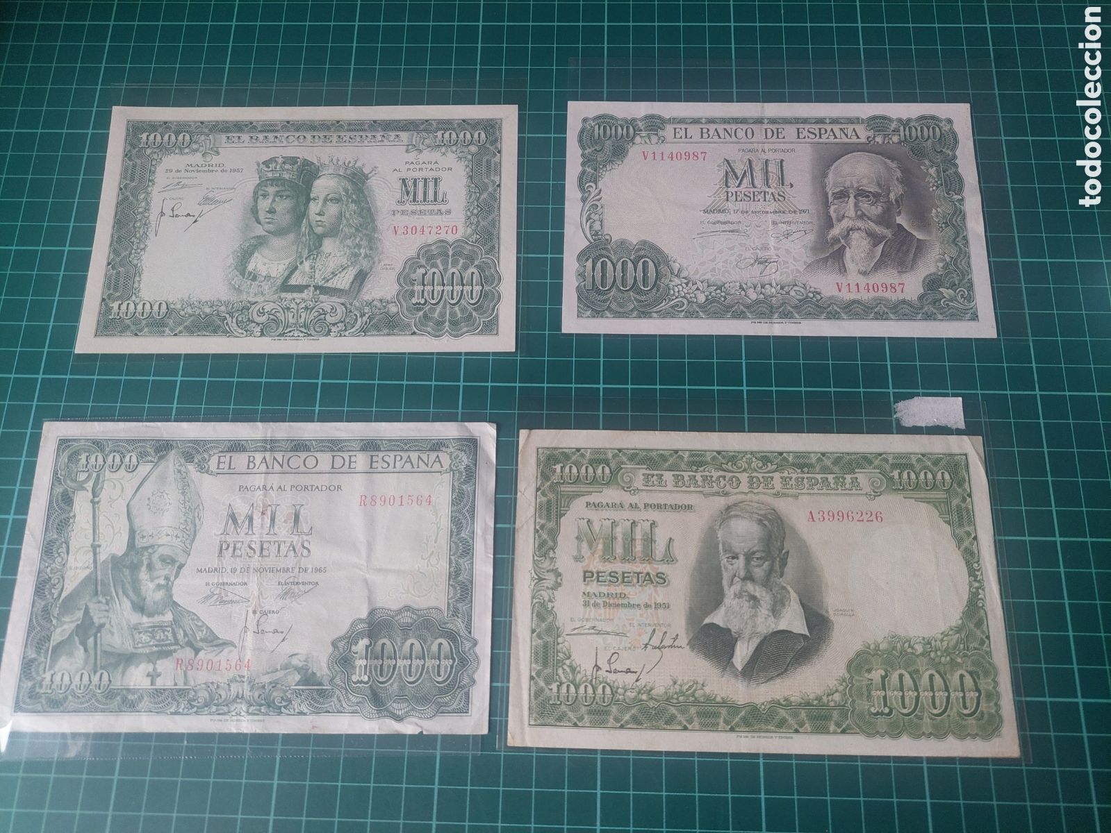 Billets espagnols: LOTE ESPA&Ntilde;A 4 BILLETES 1000 PESETAS 1951/1957//1965/1971